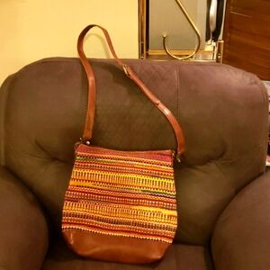 Woven crossbody hobo beach bag